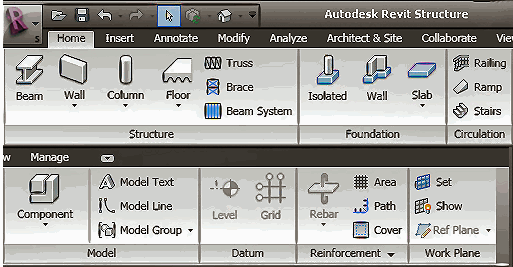 Barras de herramientas de Revit