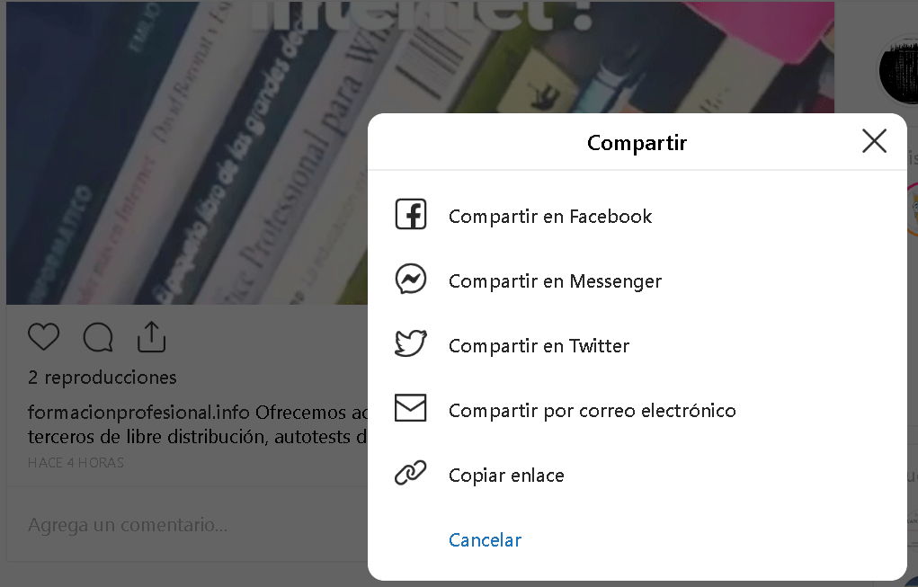 Compartir en Instagram
