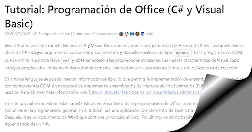 Tutorial: Programación de Office (C# y Visual Basic)