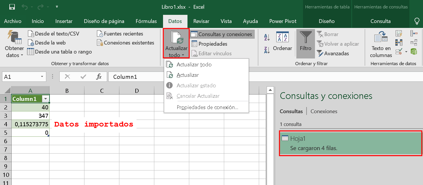 Enlazar datos entre ficheros de Excel
