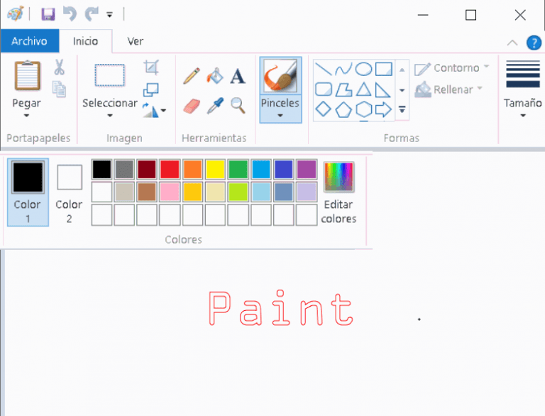 Paint en windows 10