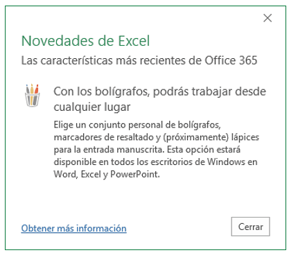 La herramienta bolígrafos de Office 365