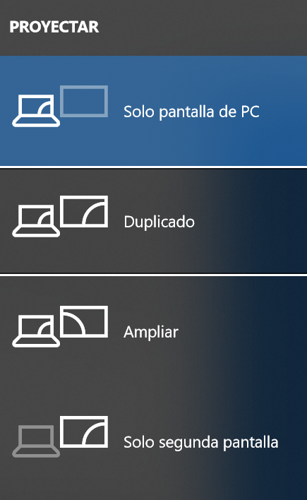 Proyectar en Windows 10