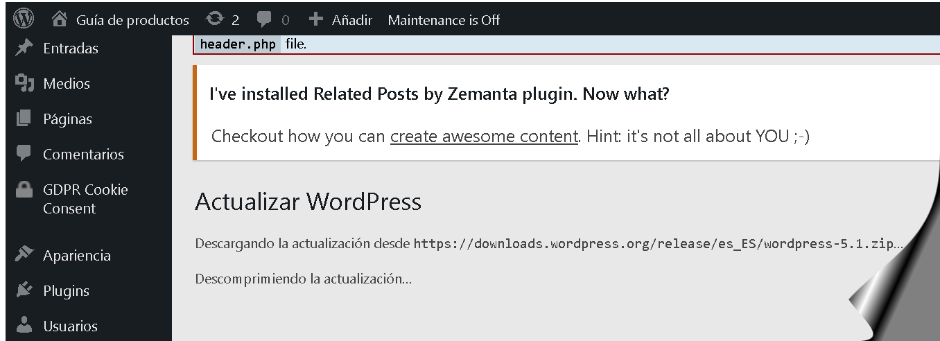 Novedades de WordPress 5.1