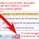 Barra de herramientas de acceso rápido Ms Excel 2007