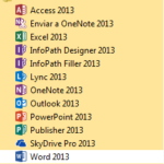 Aplicaciones que componen la suite Ms Office 2013