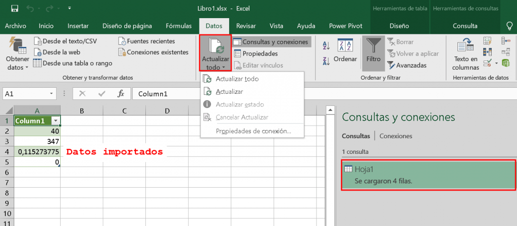 Enlazar libros de Excel