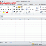 Ocultar la cinta en Excel