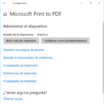 Impresora Microsoft Print to PDF