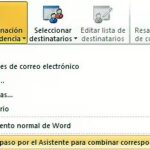 Combinar correspondencia en Word