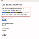 Uso de almacenamiento en Windows 10