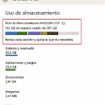 Uso de almacenamiento en Windows 10