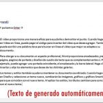 Generar párrafos de relleno en Ms Word
