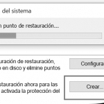 Crear un punto de restauración en Windows 10