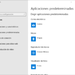 Establecer aplicaciones predeterminadas en Windows 10