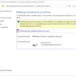 El Historial de archivos de Windows 10