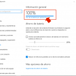 El monitor de la batería de Windows 10