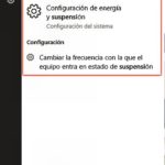 Suspensión automática del sistema en Windows 10