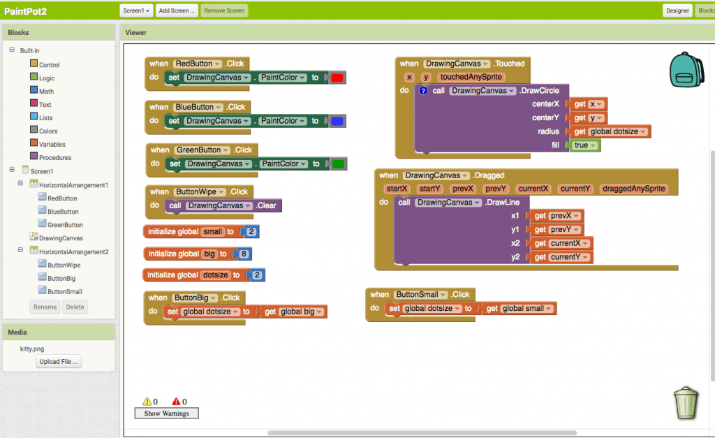 Guía rápida de App Inventor