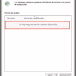 Historial de versiones en archivos de Windows