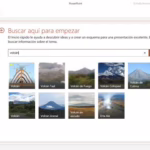 El asistente de Powerpoint «Buscar aquí para empezar …»