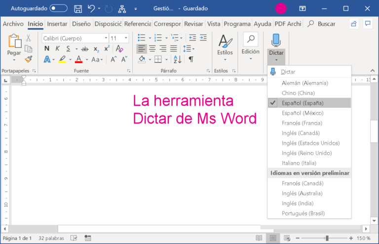 Dictar En Ms Word Buscar Tutorial