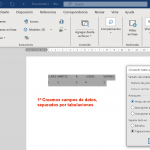 Convertir texto a tabla en Ms Word