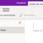 Sincronizar datos en Onenote