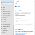 Opciones del Sistema de Windows 10