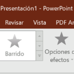 La ficha Animaciones de Powerpoint