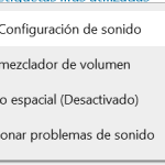 Configuración del sonido en Windows 10