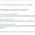 Cómo crear un DVD o USB de recuperación en Windows 10