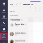 El programador de turnos de Ms Teams