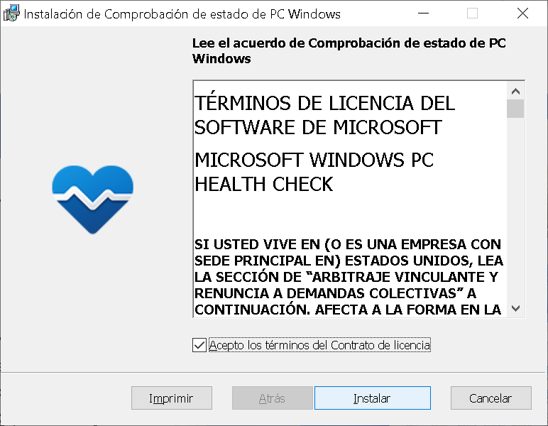 Instalación de comprobador Windows 11