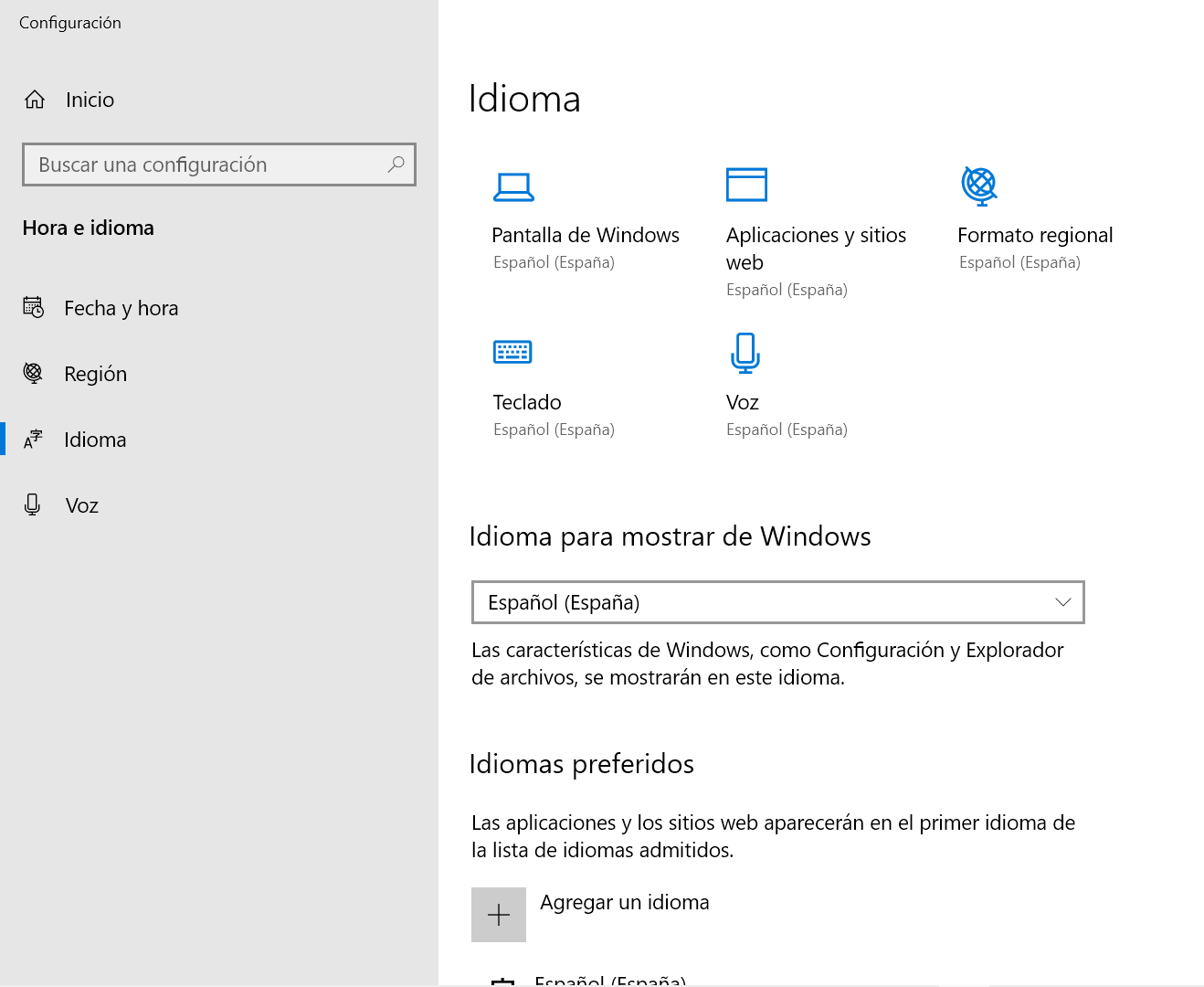 Idioma de Windows