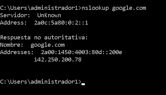 nslookup google.com