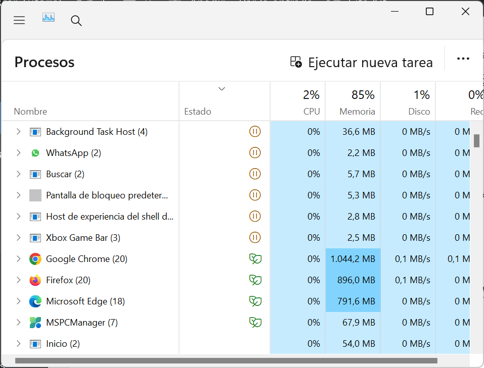 Administrador de tareas