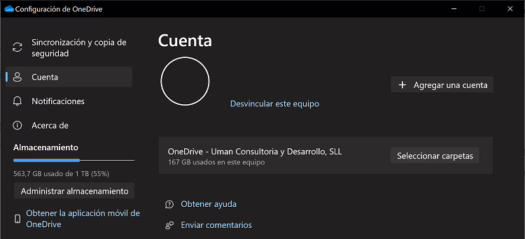 Desvincular Onedrive