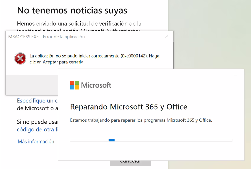 Reparar Office