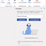 Transcribir audio con Ms Word