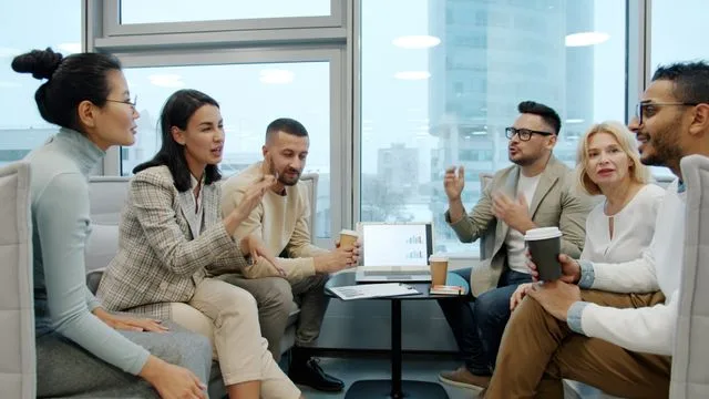 team meeting office discussion